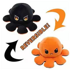 The Original Reversible Octopus Plushie | Patented Design | Light Pink and Light Blue | Show your mood without saying a word!