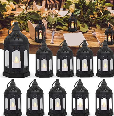 Mini Lantern with Flickering LED Candles