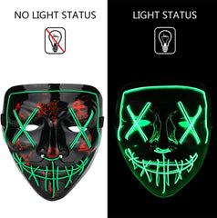 Halloween Mask LED Light up Mask for Festival Cosplay Halloween Costume Masquerade Parties,Carnival,Gifts