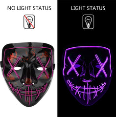 Halloween Mask LED Light up Mask for Festival Cosplay Halloween Costume Masquerade Parties,Carnival,Gifts