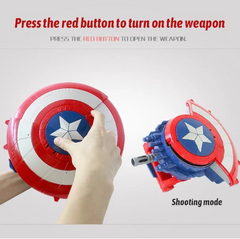 Marvel Captain America Shield Gun Gel Blaster Splatter Ball Launcher Halloween Cosplay Toys for Kids Birthday Christmas Gift