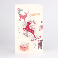 8PCS Christmas Card 3D Three-dimensional Christmas card