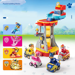 Paw Patrol Building blocks, Powerful dogs, watchtowers, pull-back vehicles