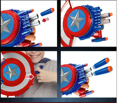 Captain America Shield Helmet Launcher Toys Soft Bullets Gun Hero Action Figure Party Cosplay Prop Children Birthday Gift