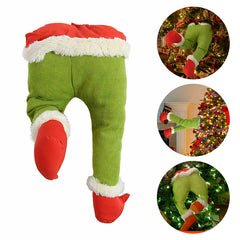 Christmas Elf Body Tree Decorations Elf Head and Arms for Christmas Tree  Stole Christmas Elf Stuffed Leg Stuck Tree