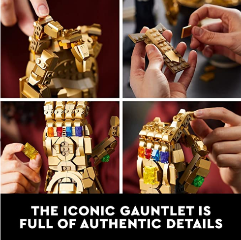 592PCS Infinity Glove Superhero Gauntlet Infinity Gemstone Endgame Gauntlet Glove DIY Toys Kid Xmas Gifts