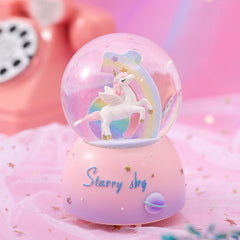 Shatterproof Ornaments Unicorn Snow Globe with Music - Unicorn Gifts for Girls | Unbreakable Snow Globes for Kids - Snow globe |Christmas Snow Globes|Luck Gift