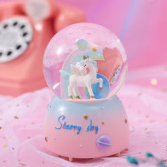 Shatterproof Ornaments Unicorn Snow Globe with Music - Unicorn Gifts for Girls | Unbreakable Snow Globes for Kids - Snow globe |Christmas Snow Globes|Luck Gift