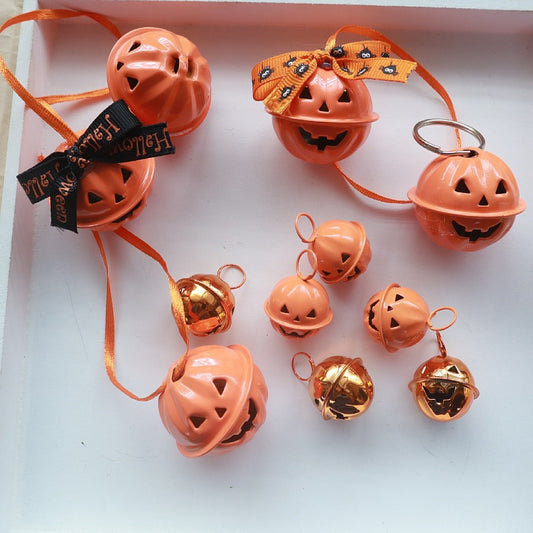 Pumpkin Bells Halloween Decoration Party Gift Pet Collar Charm