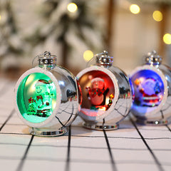 Electroplated Balls Christmas gift plastic light-up Christmas ball Christmas tree hanging decoration gifts