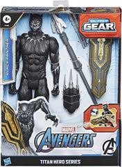 Avengers Marvel Titan Hero Series Blast Gear Deluxe Black Panther Action Figure, 12-Inch Toy, Inspired by Marvel Comics, for Kids Ages 4 and Up