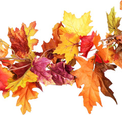 2 Pack Fall Garland Maple Leaf, 5.9Ft/Piece Hanging Vine Garland Artificial Autumn Foliage Garland Thanksgiving Decor for Home Wedding Fireplace Party Christmas