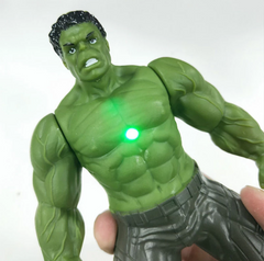 17Cm Marvel Spiderman Hulk Ironman Anime Action Figure Toy Christmas Gift Pvc Movable Joints Luminous Doll Collection Model Toys