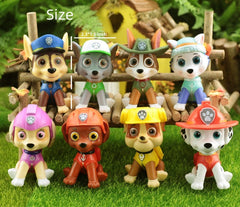 Paw Patrol toy doll  birthday gift car decoration 8pcs ornament