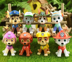 Paw Patrol toy doll  birthday gift car decoration 8pcs ornament