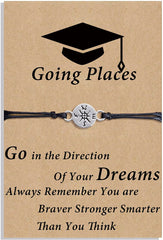 Graduation Gifts for Her 2022 Platinum Plated Compass Bracelet  College High School Graduate Gifts for Daughter