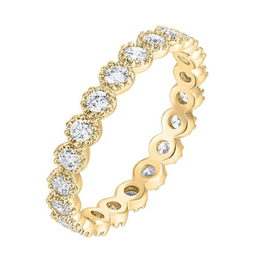 Cubic Zirconia Band Eternity Bands  Rings for Women Hand Ring