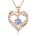 Forever Love Heart Pendant Necklaces for Women 925 Sterling Silver with Birthstone Zirconia