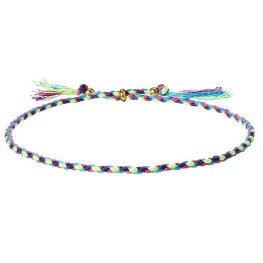 28 Pieces Woven Wrap Friendship Bracelets Handmade Braided Friendship Bracelet Adjustable Colorful Beaded Bracelet