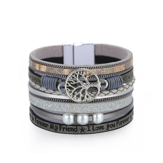 Inspirational Tree of Life Leather Bracelets