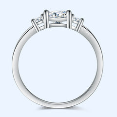 Moissanite Square Diamond Princess Simulation Ring Four Prong Square Hand Ring