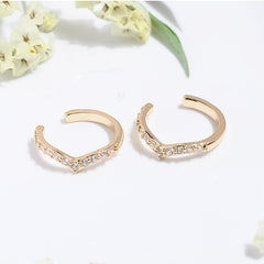 4 pcs Cuff Earrings for Women - No Piercing Cartilage Ear Cuff  Ear Clip Wrap Around Earring for Girls