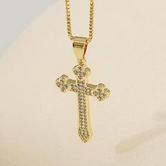 Cross Necklace Faith Pendant Dainty Chain Minimalist Simple Necklace