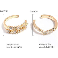 4 pcs Cuff Earrings for Women - No Piercing Cartilage Ear Cuff  Ear Clip Wrap Around Earring for Girls