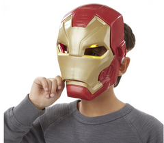 Avengers Marvel Iron Man Flip FX Mask with Flip-Activated Light and Sound Effects for Costume and Role-Play Dress Up