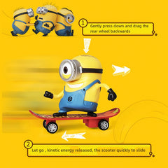 Minion Bob  inertia car Skateboard Boomerang boy toy car