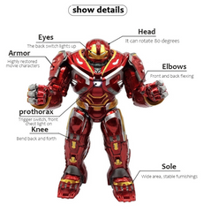 Marvel Avenger Hulk buster Mark44 20cm Action Figure LED Light Tony Stark Iron Man Legends Infinity War Endgame Toys Doll