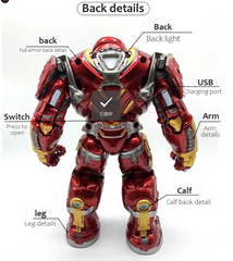 Marvel Avenger Hulk buster Mark44 20cm Action Figure LED Light Tony Stark Iron Man Legends Infinity War Endgame Toys Doll