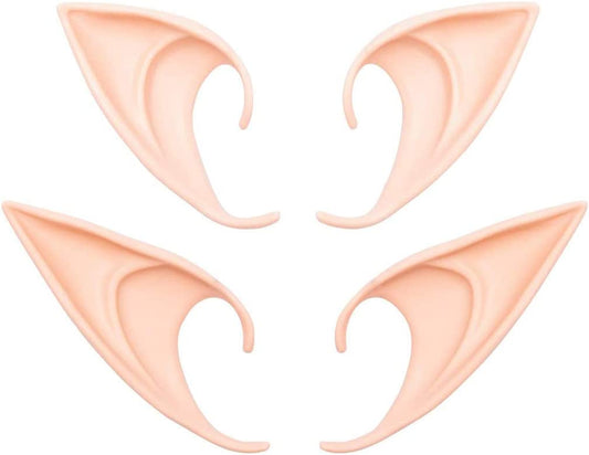 Cosplay Fairy Pixie Elf Ears - Soft Pointed Tips Anime Party Dress Up Costume Masquerade Accessories for Halloween Christmas Party ,2 Pair