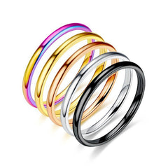 Titanium steel carbide Stackable Ring Plain Wedding Band Hand Ring