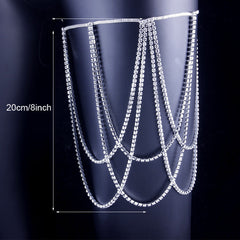 Leg Chain Glitter Body Chains Beach Thigh Chain Fashion Body Jewelry Accessory for Women and Girls