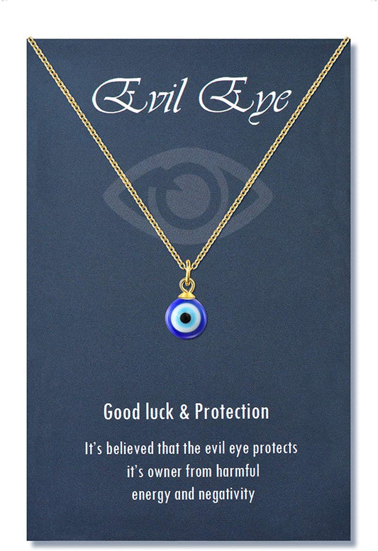 Evil Eye Necklace Chain Blue Eyes Amulet Pendant Necklace