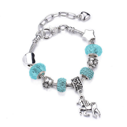 Unicorn Sparkly Charm Bracelet