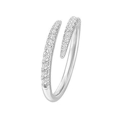 Cubic Zirconia Open Twist Hand Ring Eternity Band for Women