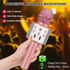 Kids Toys for 7 8 9 10 Year Old Girls Microphone,Christmas Birthday Gifts for 6-12 Years Old Girl, Karaoke Microphone for Kids Toddler, Girls Toys for Teen Girl Gifts