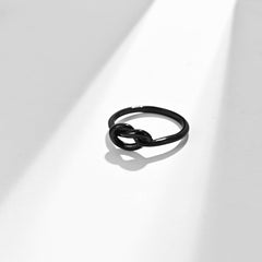 Stainless Steel Simple Love Promise Anniversary  Ring Hand Ring