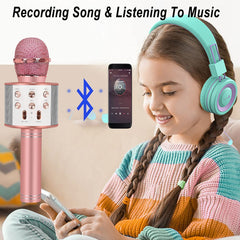 Kids Toys for 7 8 9 10 Year Old Girls Microphone,Christmas Birthday Gifts for 6-12 Years Old Girl, Karaoke Microphone for Kids Toddler, Girls Toys for Teen Girl Gifts