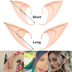 Cosplay Fairy Pixie Elf Ears - Soft Pointed Tips Anime Party Dress Up Costume Masquerade Accessories for Halloween Christmas Party ,2 Pair