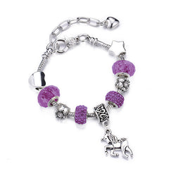 Unicorn Sparkly Charm Bracelet