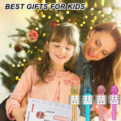 Kids Toys for 7 8 9 10 Year Old Girls Microphone,Christmas Birthday Gifts for 6-12 Years Old Girl, Karaoke Microphone for Kids Toddler, Girls Toys for Teen Girl Gifts