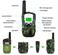 2022 New Kids Walkie Talkie Handheld Transceiver Highlight Phone Radio Interphone 3KM Mini Toys Talkie Walkie Gifts