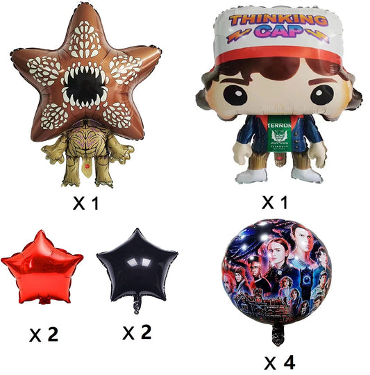 Stranger Things Party Supplies, 10PCS Hellfire Club Theme Party Balloons for Stranger Things Party Decorations, Demogorgon Stranger Foil Balloons