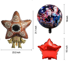 Stranger Things Party Supplies, 10PCS Hellfire Club Theme Party Balloons for Stranger Things Party Decorations, Demogorgon Stranger Foil Balloons