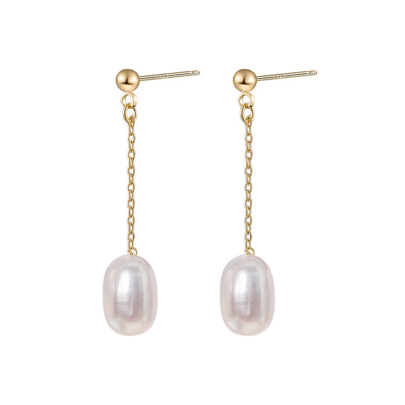 Pearl Earrings Drop Earrings Women's Delicate Adjustable Stud Earrings