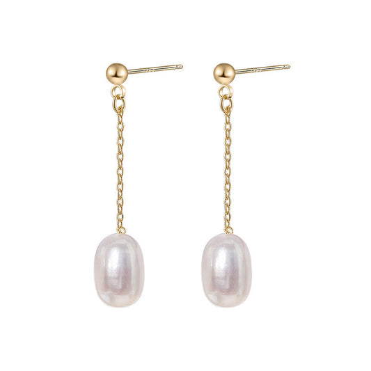 Pearl Earrings Drop Earrings Women's Delicate Adjustable Stud Earrings