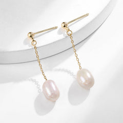 Pearl Earrings Drop Earrings Women's Delicate Adjustable Stud Earrings